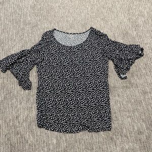 Loft black and white top